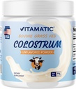 Colostrum Vitamatic Bovine 30% Powder IGG - Tambahan untuk Kesehatan Gut, Pertumbuhan Rambut, Kecantikan, Pemulihan Otot, & Imune Dukungan - Mudah untuk Mix - 60 Gram (30 Pelayan, Tak Bercita)