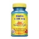 Nature 's Life Biotin 2500mcg 124; Heally Hair, Skin, Nail & Metabolism Dukung 128; Non-GMO 124; 100 Vegetable Capsules