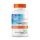 Dokter Vegan terbaik DHA dari Algae, Mendukung Kesehatan Otak & Kardiovaskular, Gluten Bebas, Bebas Soy, Vegan 60 Vegan Softgel