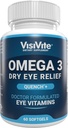 Omega 3 Dry Eye Suplemen dengan EPA dan DHA - VisiVite Dry Eye Quench + Mata Vitamin untuk mata kering dengan vitamin Omega 3 - vitamin Dry Eye Dibuat dengan Omega 3 Minyak Ikan - 60 Softgels.