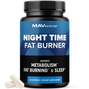Night Time Fat Burner for Wheight Loss Duck & Sleep Aid 124; Appetite Supresant, Carb Blocker, Nighttime Metabolisme Booster for Womach Fat Burner & Night Shred with Melonderin Mel4; Nor-GMO, Egan 60ct