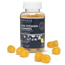 Partikel Gummi Skin Vitamin, Gluten Free Daily Suplemen Bebas untuk Dukungan Skin Sehat, Suplemen Pria Dibuat dengan Vitamin C, Collagen, Biotin & Zinc, Lemon Flavor, 60 Gummies, 1 Bulan Supplai