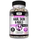 Kaya Surals Rambut Skin Nail Capsules dengan Biotin- Rambut dan Skin Vitamin, Vitamin D Vitamin B-12 A Acid Folic, Pendukung Rambut Persediaan Vitamin untuk Rambut Skin Nails- 30 Count Capsules
