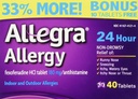 Allegra Allergy 40 Tablet (Bonus Pack - 33% Lebih) 24 Jam Perlindungan - Non Drowsy