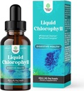 Vegan Liquid Chlorophyll Drops - Super Concentrated Mint Flavored Chlorofil Liquid Drops - Internal Cleanser Digetical Dupport Imune Health and Whole Body Detox and Cleanse Support (60 Servings)