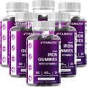 Vitamin Besi 65 mg Supplemen Perempuan & Pria - 60 Vegan Gummy Agung Vitamin Dengan Vitamin C (6)