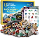 National Geographic Rock Collection Box for Kids - 300 + Piece Gemstones and Crystles Set Includes Geodes and Real Crystales, Rocks and Minerals Kit for Kids, A Geology Gift for Boys and Girls