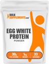 BulkSuplements.com Egg White Protein Powder - Egg White Powder, Laktosa Free Protein - Unfeared & Dairy Free, 30g per Serving, 1kg (2.2 lbs) (Pack of 1)