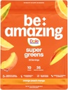 BE AMAZING Super Greader Powder with Precipia, Digetical Enzymes & Antioksidants, 35 Fruits & Vegies, Electrolite & Fiber, Vegan, Gluten Free Juice & Smoothie Mix, Dole Orange Peach, 25 Serv