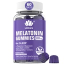 Melonasin Gummies 10mg 20mg untuk Dewasa, Ekstra Kekuatan dengan L- Theanine, Ashwagandha, Magnesium, Turmeric, GABA, Lemon Balm dan Chamomile untuk Support Kesehatan Circadian Rhythm, Vegan Grape Flavor