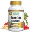 Pilihan Botanic Thyroid Lengkap - Dukung sekarang dengan Ashwagandha, Schisandra Chinensis, Iodin -for Thyroid Energy, Hair, Nail Health, Heart Support, Hormone Dukungan (60 Vege Caps)
