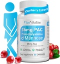 5 dalam 1 Cranberry Suplement for Women, 36mg PAC 100% Soluble D-mandelion Dandelion Herb Mulberry Uva Urf Leaf Natural Tract Health Support, Cranberry Pil UTS 90 Caps
