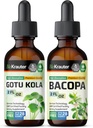 BIO KRAUTER Gotu Kola Tsuture 2 Fl Oz. & Bacopa Tincture 2 Fl.