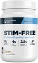 Lab Transparent Stim-Free Pre-Workout - Caffeine & Stim Free Pre Workout Powder alami Diweired for Men and Women with Beta Alanine Powder, Citrulline Malate, & elevATP - 30 Servings, Peach Mango