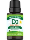 Nature 's Truth Vitamin D Drops for Infants 124; 400 IU 124; 9.2 mL 124; D3 for Kids 124; Vegetarian, Non-GMO & Gluten Free Suplemen