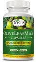 OliveLeafMAX Olive Leaf Extract (40% Oleuroepin) + Organic Olive Leaf Powder + No Fillers + 60 Vegetarian Capsules + Sourced from Spain and Manufacered in USA at GMP Facility
