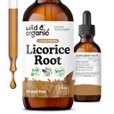 Wild & Organic Licorice Tincture - Dukungan Digetsy - Murni Licorice Root Extract Drops - Glycyrrhiza Glabra - Vegan, Sugar & Alcohol-Free Supplemen - 2 fl oz