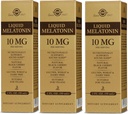 Solgar Liquid Melatonin 10 mg, Natural Black Cherry Flavor - 2 fl oz, Paket 3 - Great for Jet Lag - Vegan, Gluten Free - 177 Total pelayan