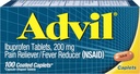Advil Coated Tablet Pain Reliever and Fever Reducer, Ibuprofen 200mg