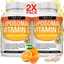 Liposomal Vitamin C 2100mg High Absorpsi Fat Soluble VIT C - Imune Dukung Collagen Booster Defenity & powerful Antioksidant, MCT Oil & Sunflower Lecithin, Acsorbic Acid, Vegan Non-GMO