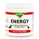 Suplemen Mashroom & Kucing Essential Energy Cordyceps for Dogs & Cats - Dukung Stamina & Endurance, Repiratory & Ginjal, Antioksidant, Mushroom Powder Extract - 2.8 Oz (Pack of 1)