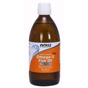 Suplemen SEKARANG, Omega-3 Cair Minyak Ikan, Molecully Distilled, Lemon Flavored, 16,9- Ounce