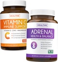 Bundle of Adrenal Dukung & Vitamin C Imune Support - Adrenal- C Immunity Bundle - Adrenal Dukung & Cortisol Manajer (Non-GMO) & Vitamin C Imune Dukungan (Non-GMO) Suplemen Sistem Booster Immune