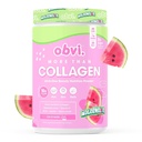 Obvi More Than Collagen Powder 124; Mendukung Rambut Sehat, Skin, Nails, Joints, Gut 14; Grass-Fed Multi Collagen Suplemen dengan Acid Hyalanic, Biotin, Kertin 124; Watermelon, 25 Pelayan