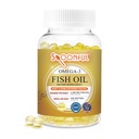 Spoonful Mini Omega 3 Fish Oil, iFOS Certified, 1290 mg Per Serving, 120 Softgels Mutiara, Ukuran Kecil Mudah untuk Swallow Capsules untuk Perempuan dan Senior, Dibuat di USA