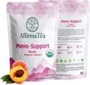 Meno-Dukung Bantuan BloatX Relief Organik Menopause: Jaminan & Support Hot Flashes, Hormon, Moods Swings, Night Sweats, & Bloating W / Black Cohosh, Red Clover & Dong Quai. Natural Peach Flavor.