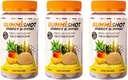 GummiShot Energi Gummies, 2475 mg Tanaman-Based Caffeine Chews per Bottle, Long Lasting Energy Boosters, Tropical 33 Count (Paket 3)