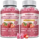 2 Packs Vegan 2500Mg Collagen Gummies for Women AntiAging, Skin, Hair, Collagen Types 1 dan 3, Biotin, Air Moss for Men - Sugar Free, Non-GMO, 120 Counts Collagen Suplemen Gummies