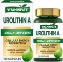 3000 MG Urolithish A Supplemen - 120 Capsules Supports Antioksidan, Enhanced Healthy Aging, Mitokondrial, Cell Repair for Men & Women