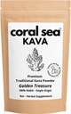 Kava Powder Noble Kava Root Minum Vanuatu Tradisional Grind Tea Calming Mengangkat Balanced Natural Bitter Flavor Golden Treasure 8oz