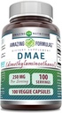 Amazing Formulas DMAE Supplemen 126; 250 Mg 124; Veggie Capsules 14; Non-GMO 124; Gluten- Free 124; Dibuat di USA (1 Pack, 100 Count)