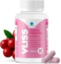 Dr. Robaina Women 's Daily Vaginal Probiotic + Cranberry & Pineapple, 5 B CFU Lacnoillus (Rhamnosus, rehabii, gasseri, crispatus), pH Balance & Odor Control, Vitamin C & B-12, 30 Vegan Capsules