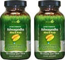 Irwin Superior Ekstra Kekuatan Ashwagandha - 60 Liquid Soft- Gels - Membantu Boost Fisik & Mental Performance - dengan Tumeric & Milk Thistle - 60 Hamba