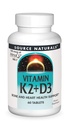 Sumber Vitamin K2 + D3 Bone & Heart Health Complex - 400 IU Vitamin D3 & 100 mcg Vitamin K2 (MK-7) dengan Kalsium - 60 Tablet