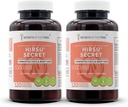 Hirsu Secret 120 Capsules (2 pcs.), 1000 mg, Saw Palmetto, Black Cohosh, Vitex, Spearmint, Lavender, Green Tea. Rambut Wajah & Tubuh (2x120 Kapsul)