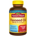 Nature Made Strength Flaxseed Oil 1400 mg, Tambahan Fish Free Omega 3, Dietary Support untuk Heart Health, 100 Softgels, Supply 100 Hari