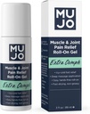 MuJO Extra Oomph - Quick Pain Relief Rolls-On Gel + Organic Menthol + ICY Relief + Fasthing- Acting Menthol + Aloe + Arnica - untuk Gabungan dan Kembali Aches - 3 fl oz