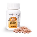 Satu - Daily Multivitamin dengan Mineral for Men & Women (100 Tablet) oleh GeriCare 124; Tinggi Potency Multi- Vitamin & Multiminer Dieter Supppplemen kekebalan, Energi 124; Lengkap Nutrisi Harian