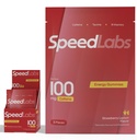 Speed Labs Caffeine Energy Gummies Strawberry Lemon Natural, 25mg Caffeine, Taurine, B-Vitamin per Potongan, 32 Pieces (8 Packs) Vegan, Gluten Free, 1g Ditambahkan Sugar