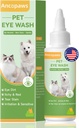 Eye Drops for Dogs & Cats: Pet Eye Wash to Sothe Algergy & Irritation - Dog Eye Drops to Relieve Dry Eyes Pink Eyes - Pet Tear Sier - Sutable for All Animals
