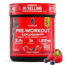 Six Star Pre-Workout Powder for Men & Women, Fruit Punch (30 Servings) - Pretraining Explosion 2.0 Energy Powder Drinder Drink dengan Beta- Alanine & Caffeine - Sports Nutrition Suppplemen