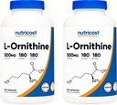 Nutricost L- Ornithy 500mg; 180 Capsules (2 Botol)