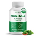 Moringa 12-in-1 Tambahan dengan Cinnamon Turmeric Quercetin Ashwagandha Ginger Boswellia Nettle Saffron Cherry Balic-Made di Amerika Serikat