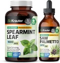 BIO KRAUTER Spearmint 250 Capsules & Saw Palmetto Titture 4 Fl.