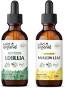 Wild & Organic Lobelia Tincture 2 fl oz & Mullein Tinture2