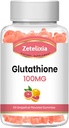2 Pack Glutathione Collagen Gummies, Collagen Gummies with Vitamin C, Glutathione Suplement for Women, Hair Skin Nails Muscle & Joint, Anti- Aging, Vegan, Sugar Free, Grape Fruit Flavor, 120 Count